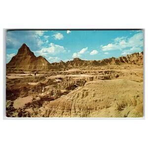 Badlands National Monument SD Postcard 1962 Cedar Pass S. Dak. Chrome